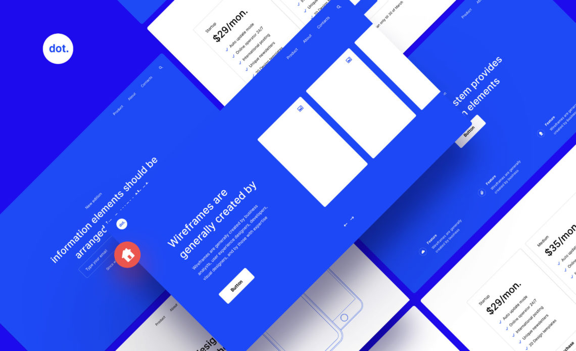 Ready-to-go UI wireframe pack